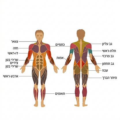 MOVERA Release (6-in-1) כלי עיסוי מעץ לניקוז לימפתי, להפחתת צלוליט ולהרפיית שרירים עמוקה