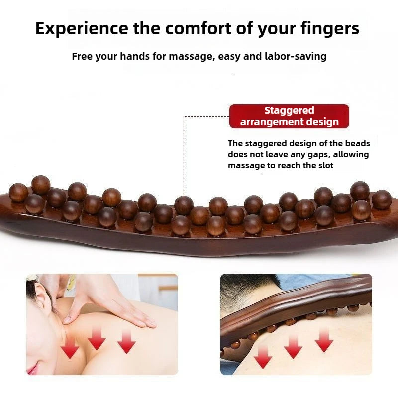 MOVERA Flow – כלי עיסוי Gua Sha עם 37 חרוזים